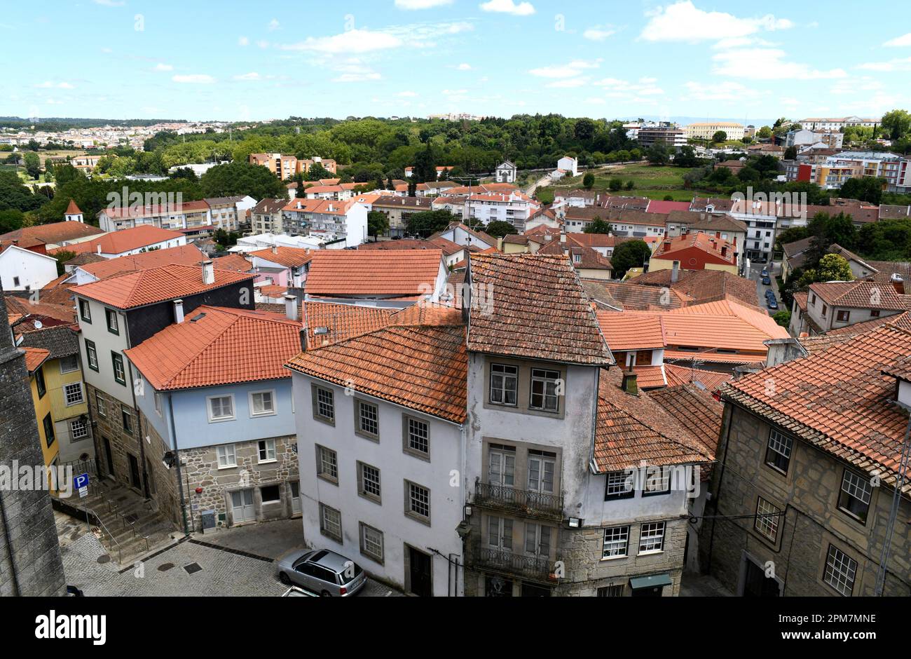 Viseu city seen from historical center. Centro, Portugal. Stock Photo