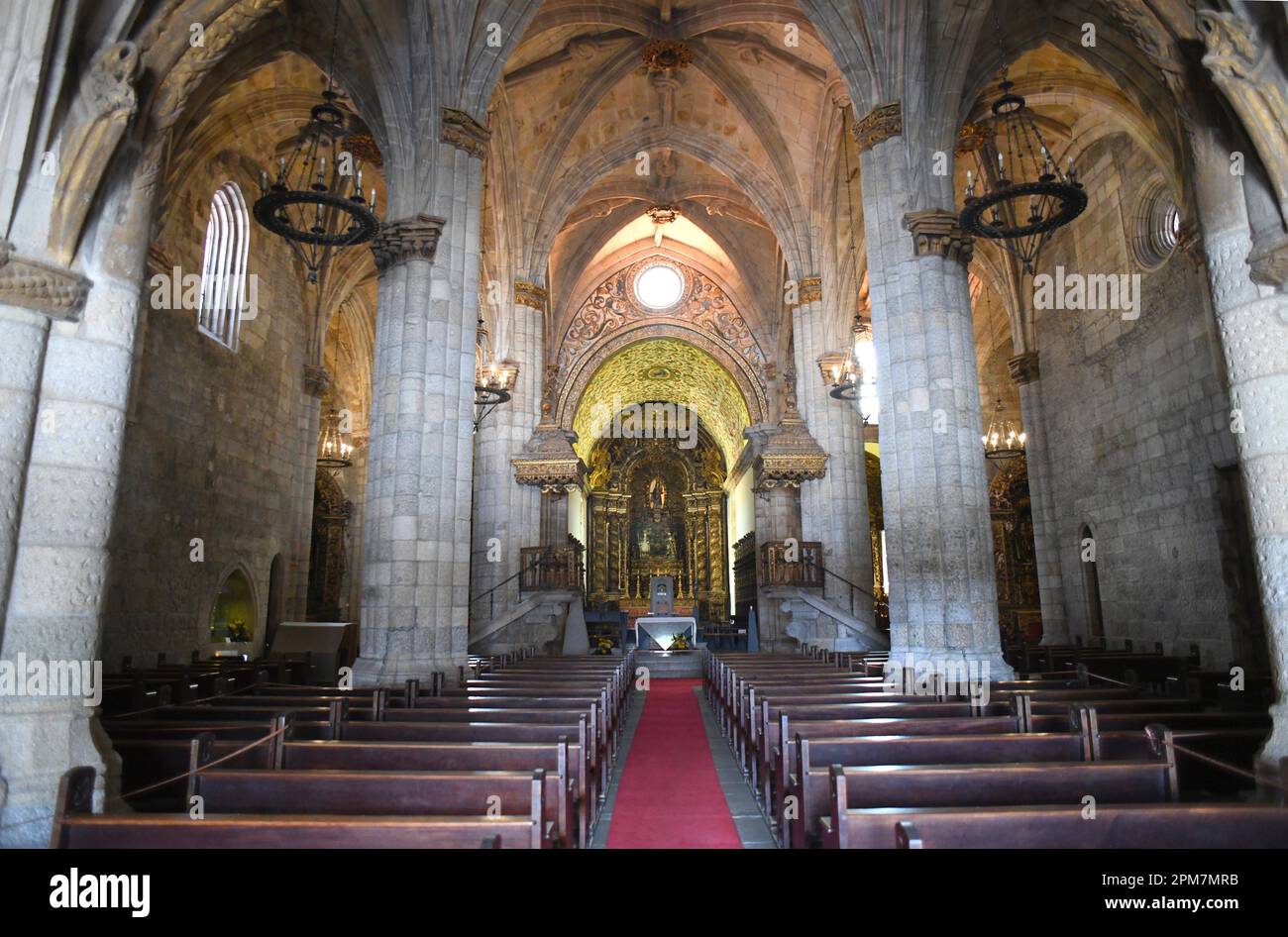 Viseu city, Cathedral (romanesque, manueline and renaissance 12-17th century). Inside. Centro, Portugal. Stock Photo