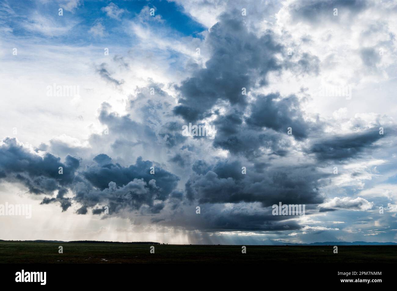 Cloud formations over Amboseli National Park, Kenya, Africa Stock Photo