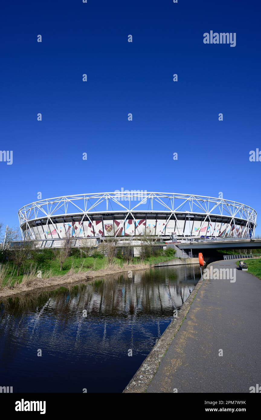 West Ham United F.C., London Stadium, Queen Elizabeth Olympic Park, Stratford, East London, United Kingdom Stock Photo