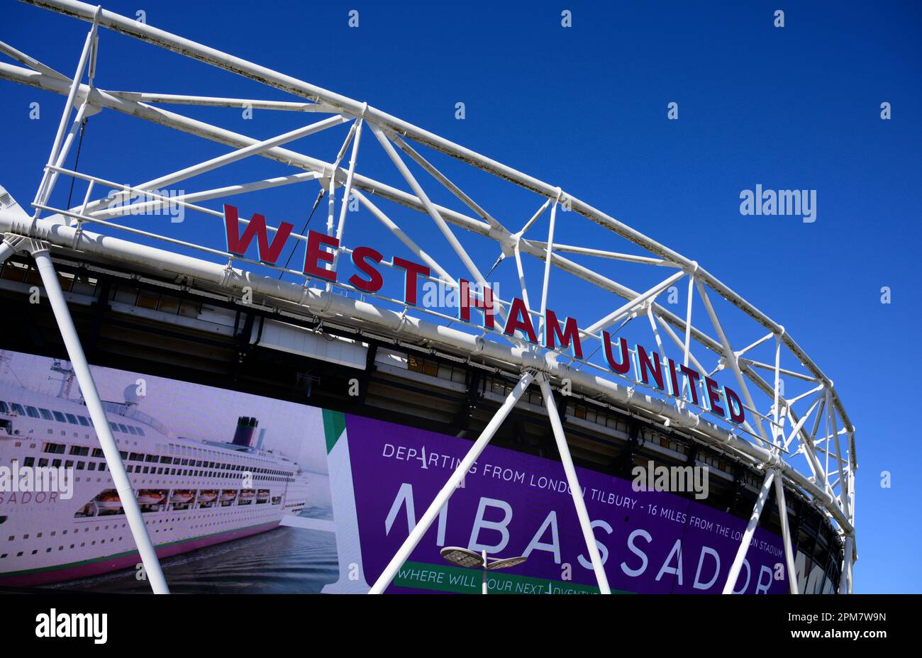 West Ham United F.C., London Stadium, Queen Elizabeth Olympic Park, Stratford, East London, United Kingdom Stock Photo