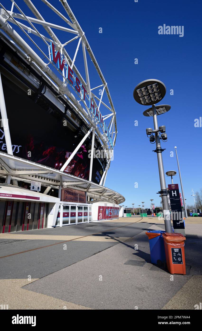 West Ham United F.C., London Stadium, Queen Elizabeth Olympic Park, Stratford, East London, United Kingdom Stock Photo