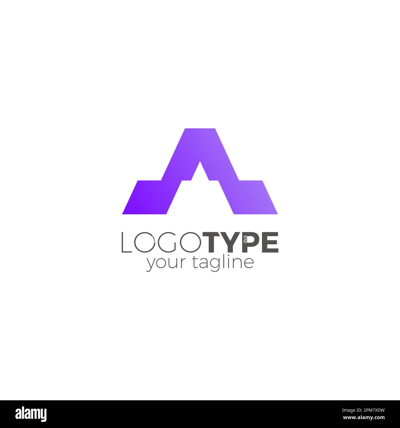 Letter A Strong Logo Design. Initial A Symbol Stock Vector
