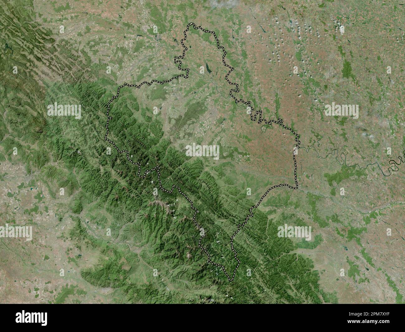 Ivano-Frankivs'k, region of Ukraine. High resolution satellite map ...