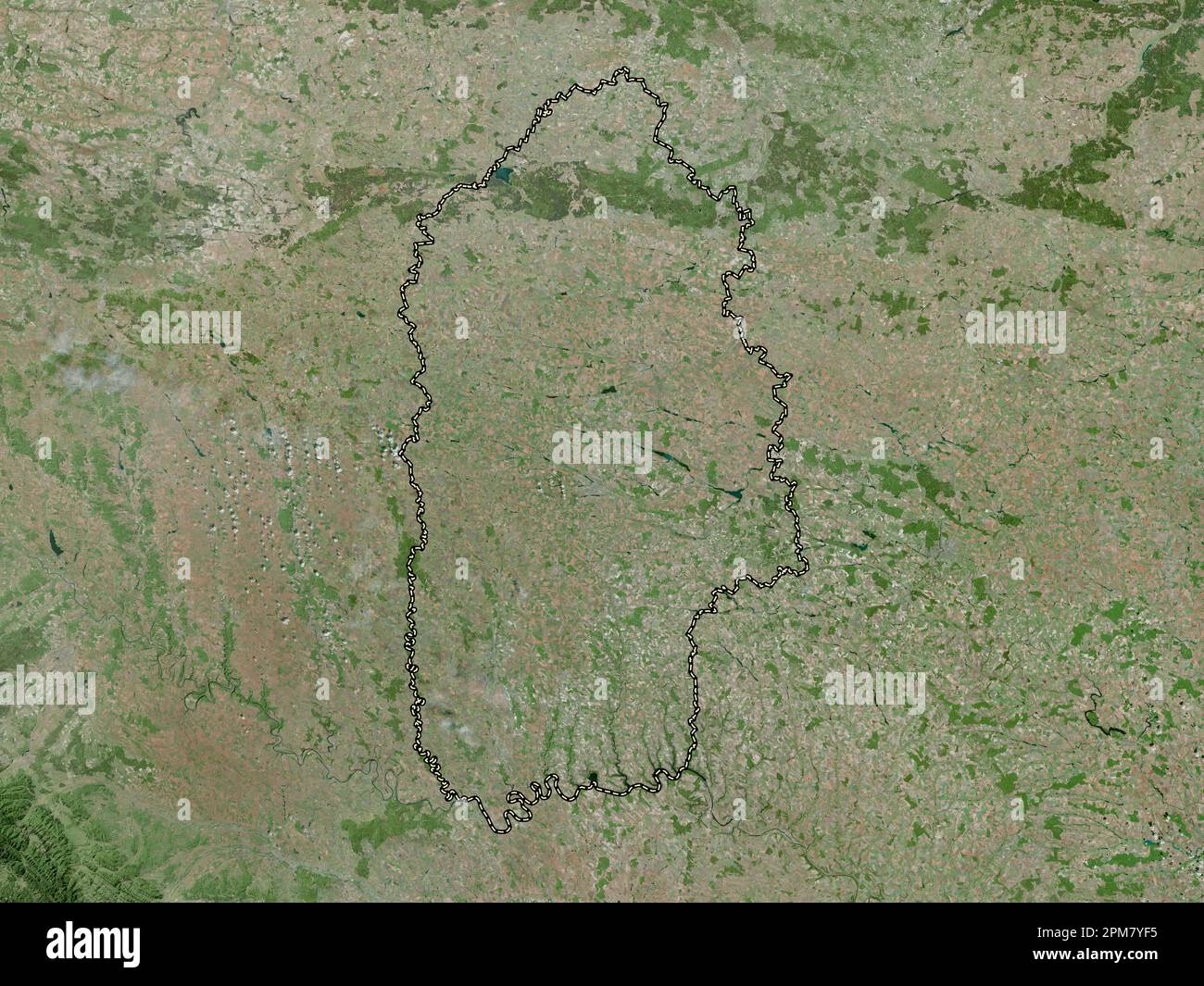 Khmel'nyts'kyy, region of Ukraine. High resolution satellite map Stock Photo