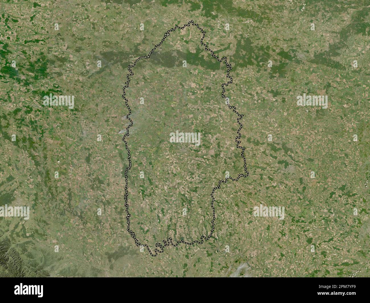 Khmel'nyts'kyy, region of Ukraine. Low resolution satellite map Stock Photo
