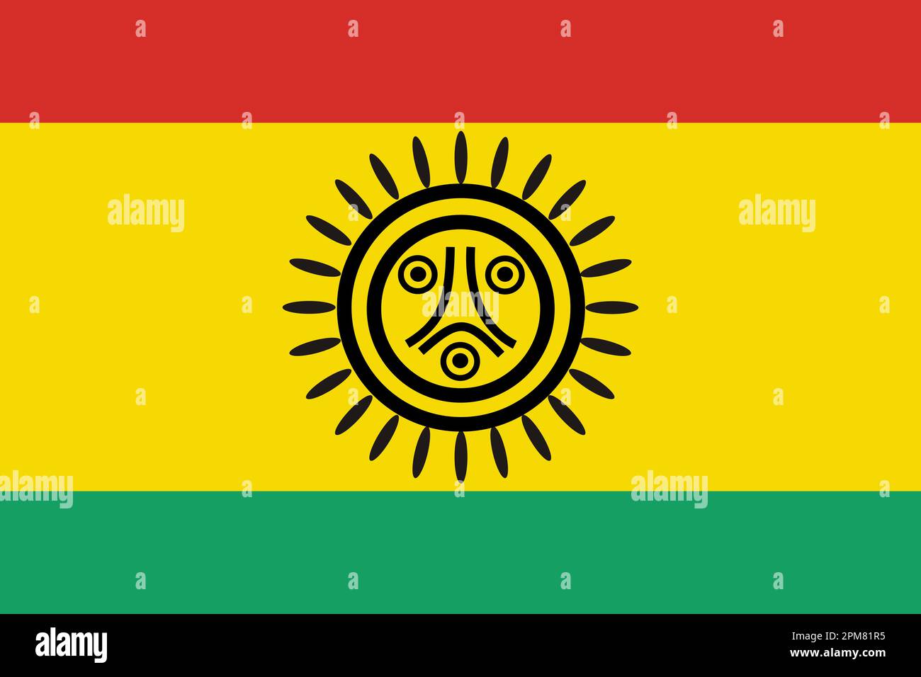 flag of Native peoples of Central America Taino people. flag representing ethnic group or culture, regional authorities. no flagpole. Plane design, la Stock Photo