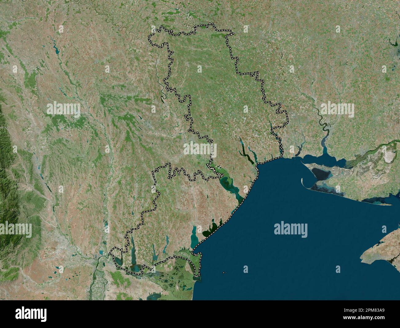 Odessa, region of Ukraine. High resolution satellite map Stock Photo