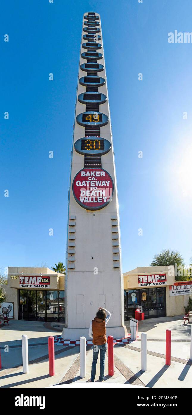 World's Largest Thermometer lights up again in Baker – San