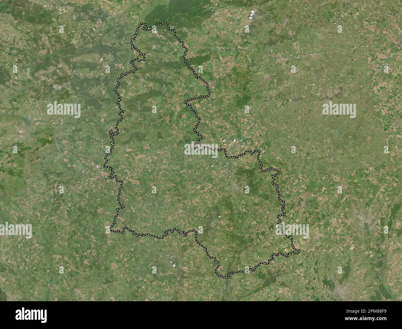 Sumy, region of Ukraine. Low resolution satellite map Stock Photo - Alamy