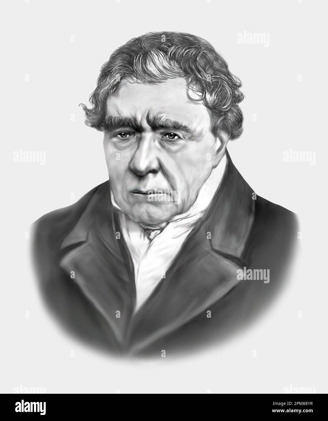 Jacques Babinet 1794-11872 French Physicist Mathematician Astronomer Stock Photo