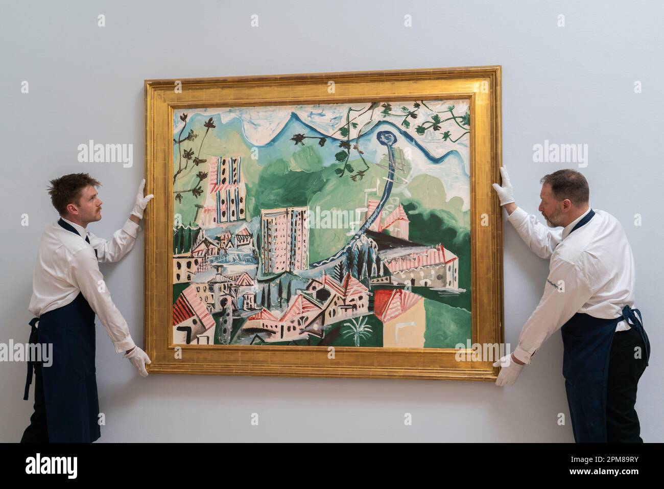 London, UK. 12 April 2023. PABLO PICASSO, Paysage, Executed in Mougins on 4 May 1965, Estimate USD 7-10million Highlights from Sotheby's Blockbuster May Sales ahead of next month's New York auctions. Credit: amer ghazzal/Alamy Live News Stock Photo