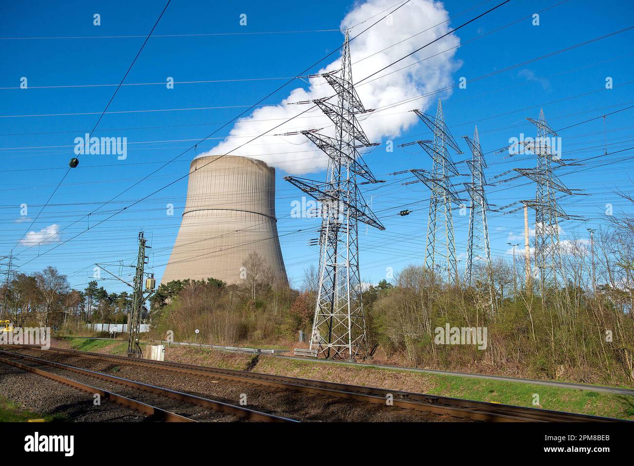 Atomkraftwerk in Lingen / RWE/  Emsland / Niedersachsen / Deutschland / nuclear power plant / npp / Germany Stock Photo