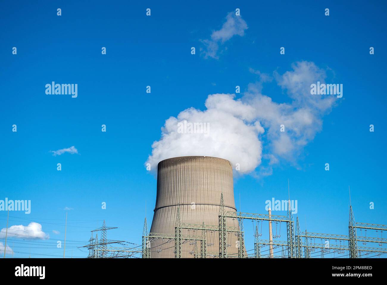 Atomkraftwerk in Lingen / RWE/  Emsland / Niedersachsen / Deutschland / nuclear power plant / npp / Germany Stock Photo