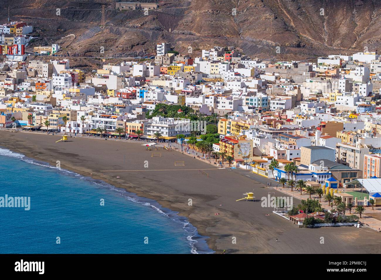 Spain, Canary Islands, Fuerteventura, municipality of Tuineje, the port  town and searesort of Gran Tarajal Stock Photo - Alamy