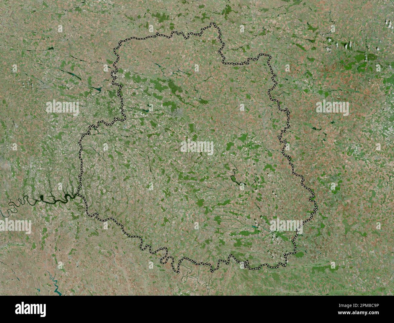 Vinnytsya, region of Ukraine. High resolution satellite map Stock Photo