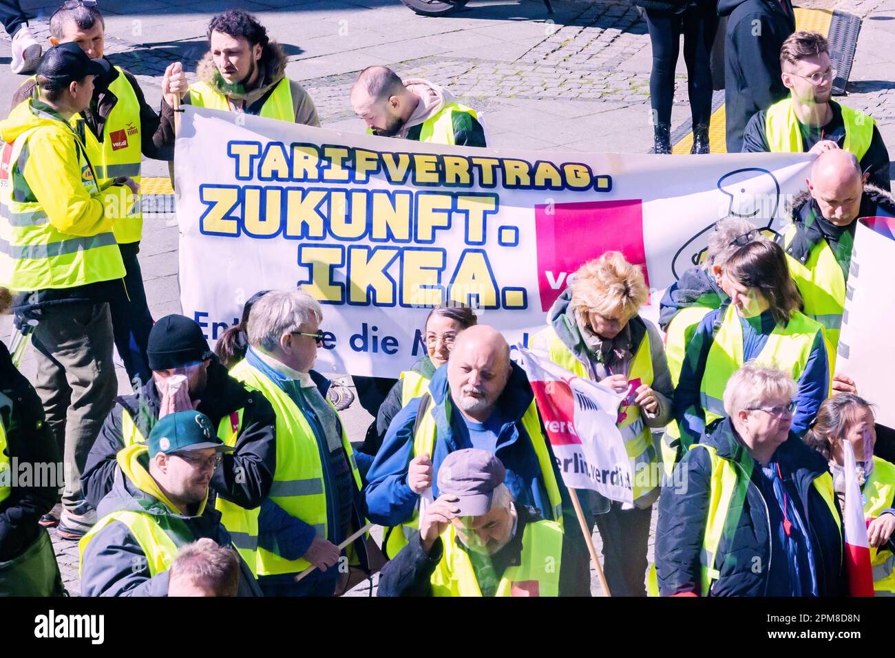 Berlin, Germany. 12th Apr, 2023. Participants of a rally on the ...
