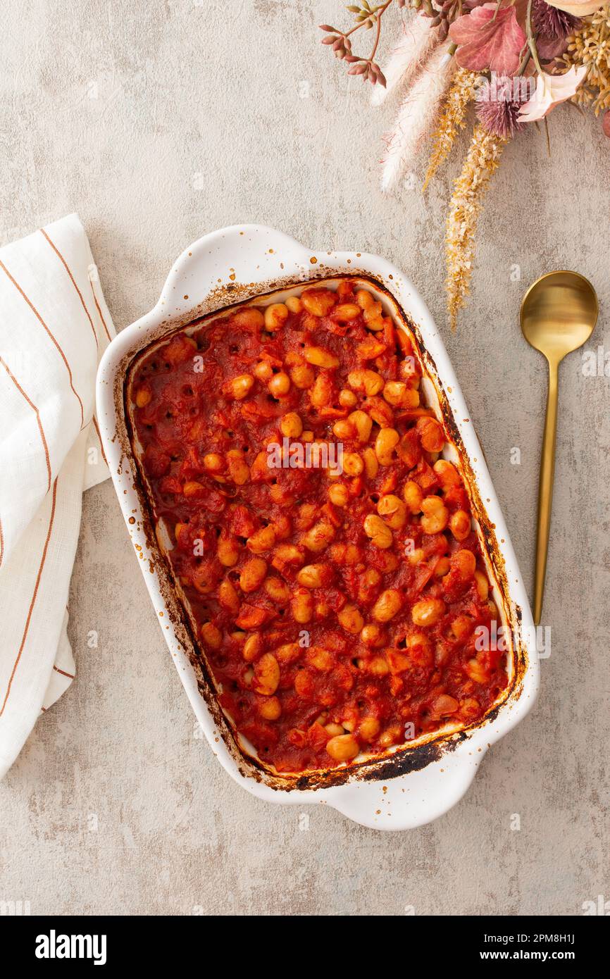 Healthy breakfasts and lunches, stewed white beans with carrots, onions
