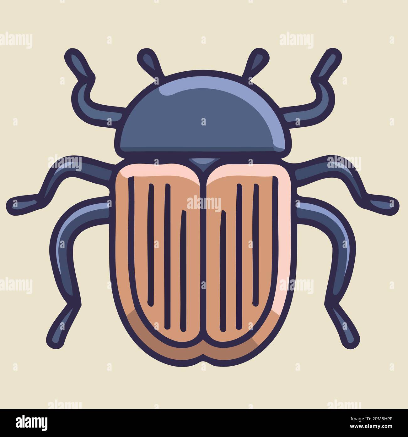 insect icon or logo arthropod invertebrate beetle vector illustration ...