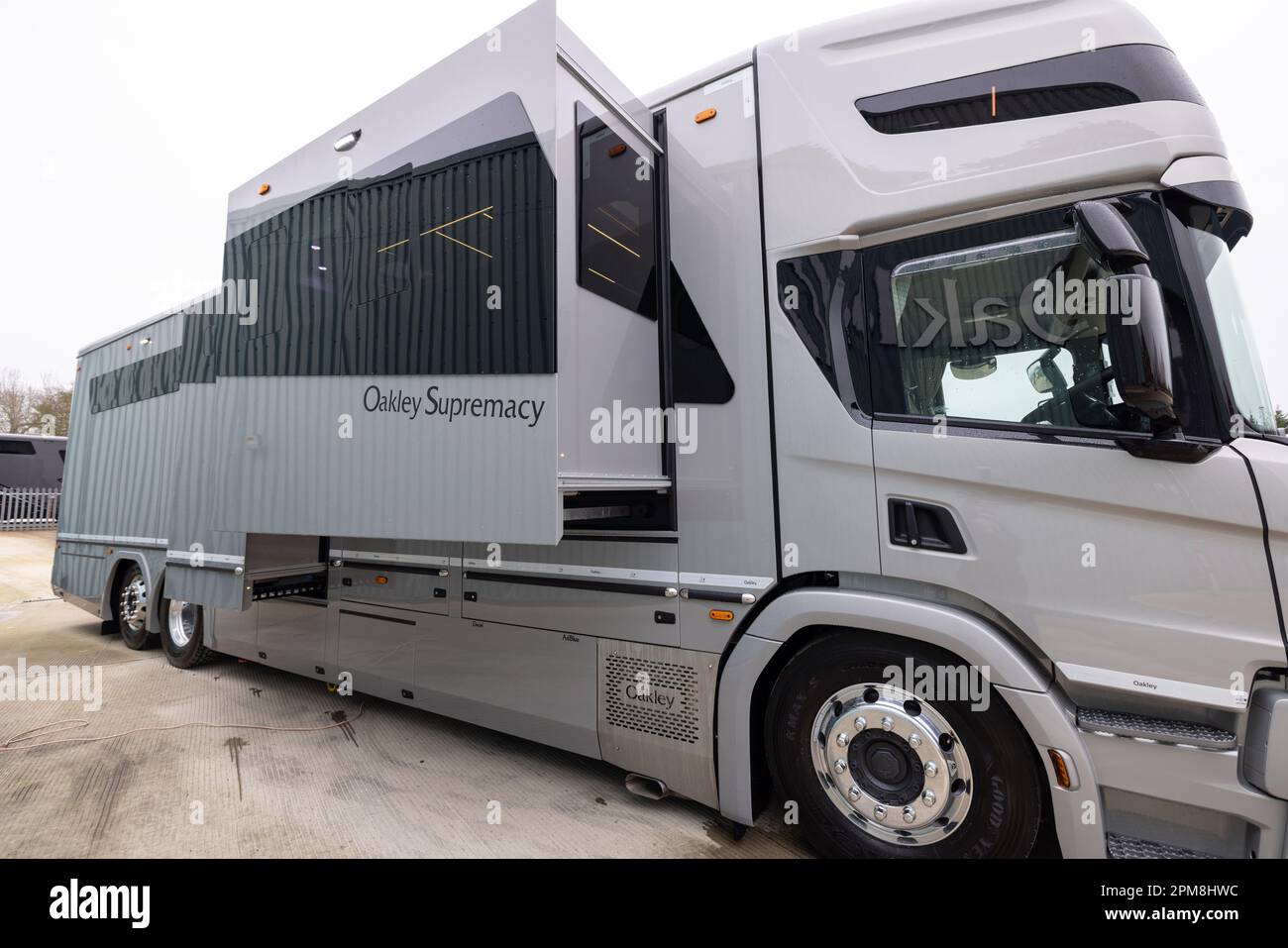 Oakley factory at High Cross in Ware, Hertfordshire, where luxury horse box models Supremacy provides top of the range luxury equestrian accommodation. Stock Photo