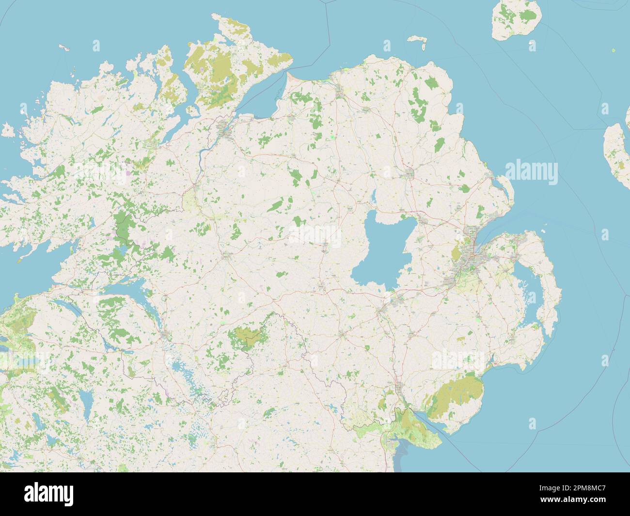 Northern Ireland, region of United Kingdom. Open Street Map Stock Photo