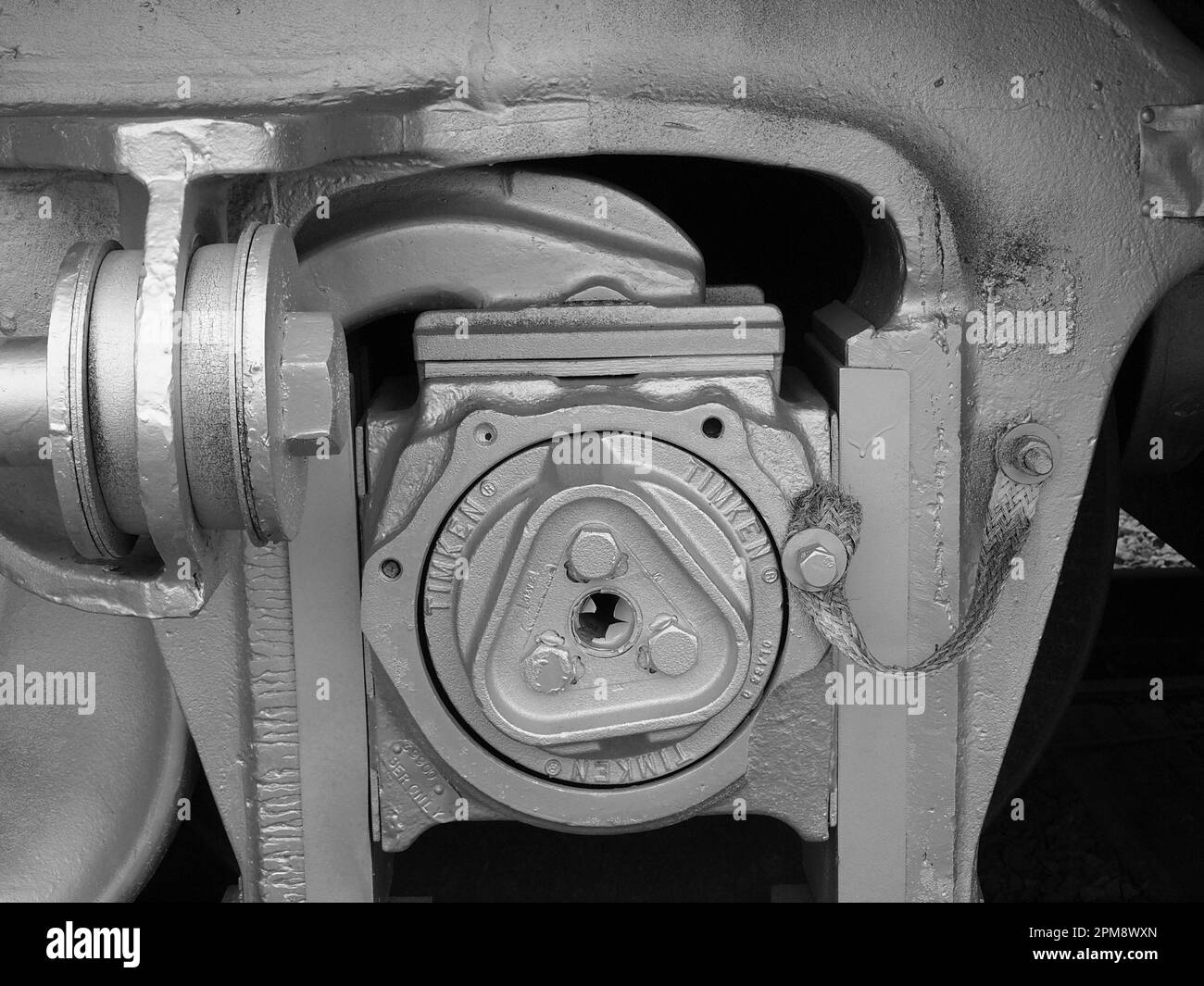 Steam locomotive details at the Arizona Railroad Museum in Chandler