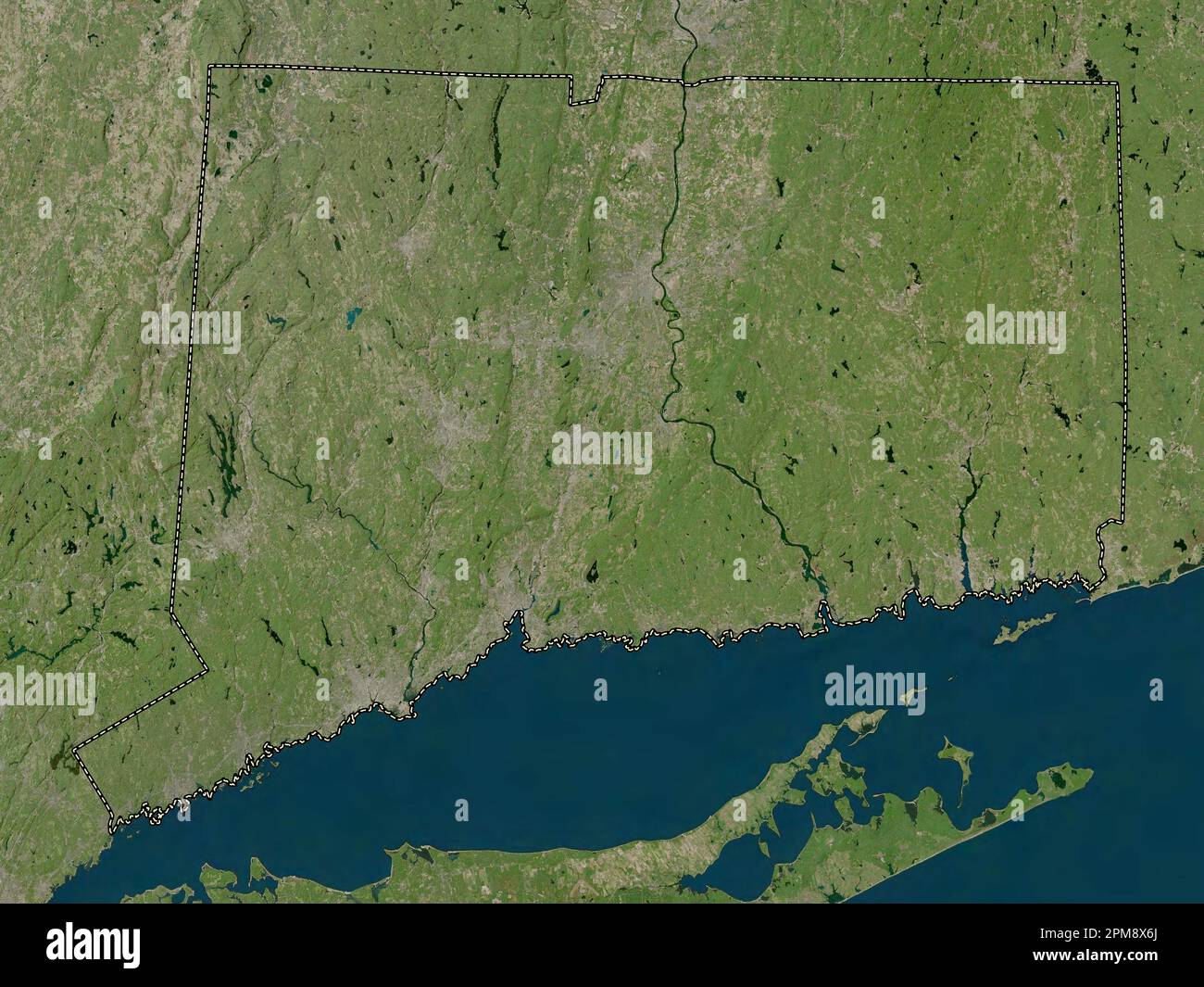 Connecticut State Of United States Of America High Resolution Connecticut State Of United States Of America High Resolution Satellite Map 2PM8X6J 