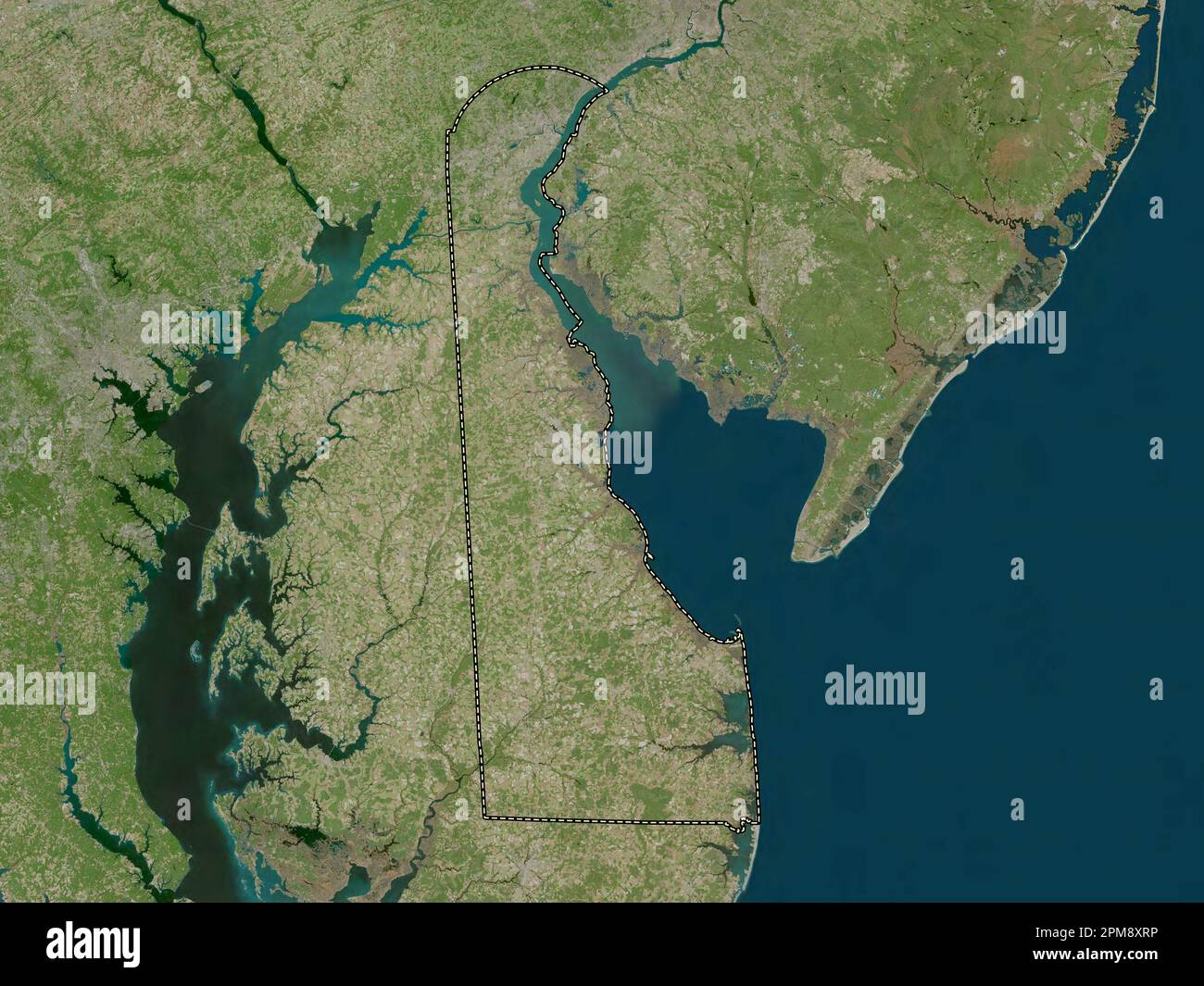 Delaware State Of United States Of America High Resolution Satellite Delaware State Of United States Of America High Resolution Satellite Map 2PM8XRP