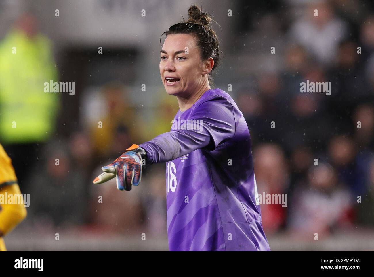 London, UK. 11th Apr, 2023. Mackenzie Arnold of Australia during the International Friendly match at Gtech Community Stadium, London. Picture credit should read: Paul Terry/Sportimage Credit: Sportimage/Alamy Live News Stock Photo