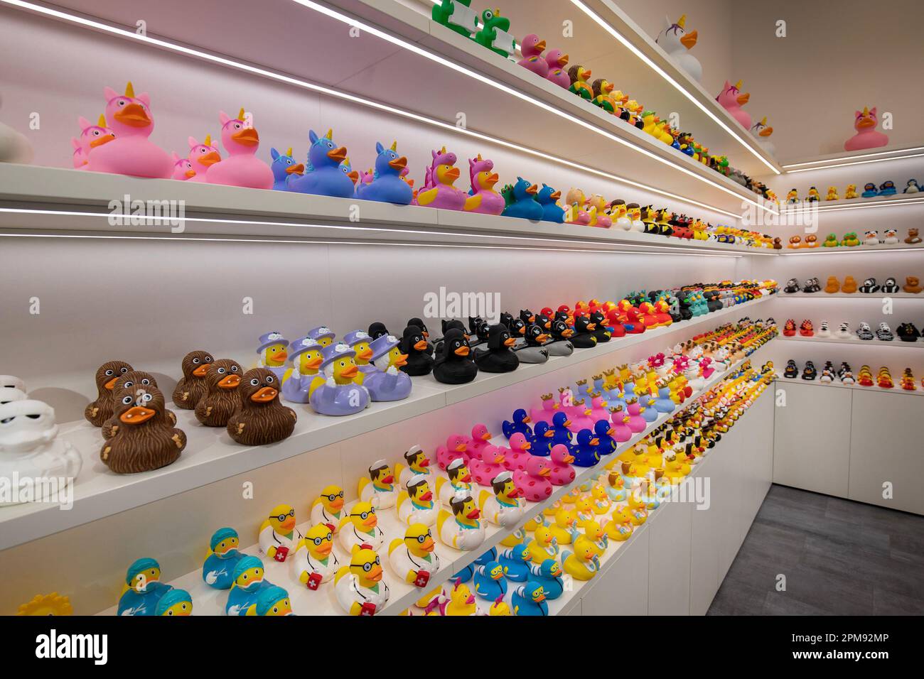 Rubber ducks seen in the newly opened store in Pula, Croatia, on April 12,  2023 Photo: Srecko Niketic/PIXSELL Stock Photo - Alamy