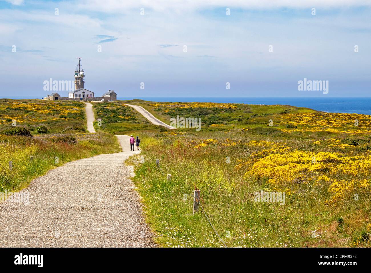 Pointe du Raz. Path through the moor. Finistère. Brittany Stock Photo