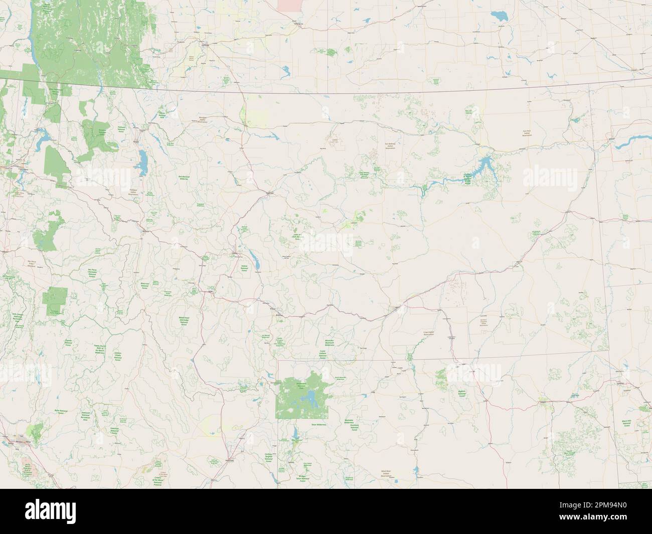 Helena montana map hi res stock - Montana State Of United States Of America Open Street Map 2PM94N0 