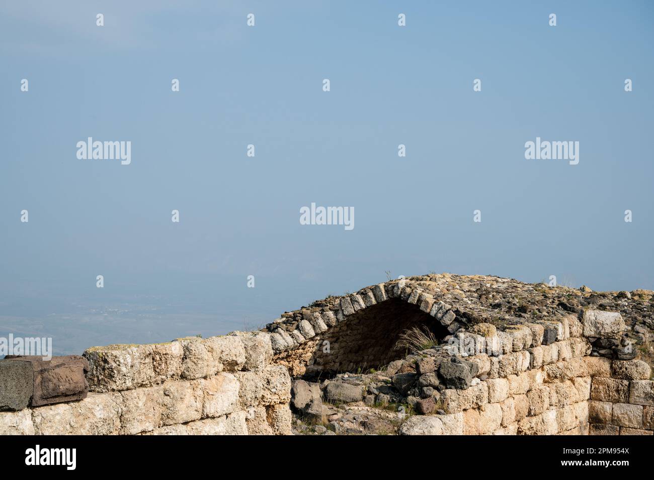 Belvoir Fortress  Kochav HaYarden  Star of the Jordan  is a Crusader fortress in northern Israel, on a hill 20 kilometres south of the Sea of Galilee. Stock Photo