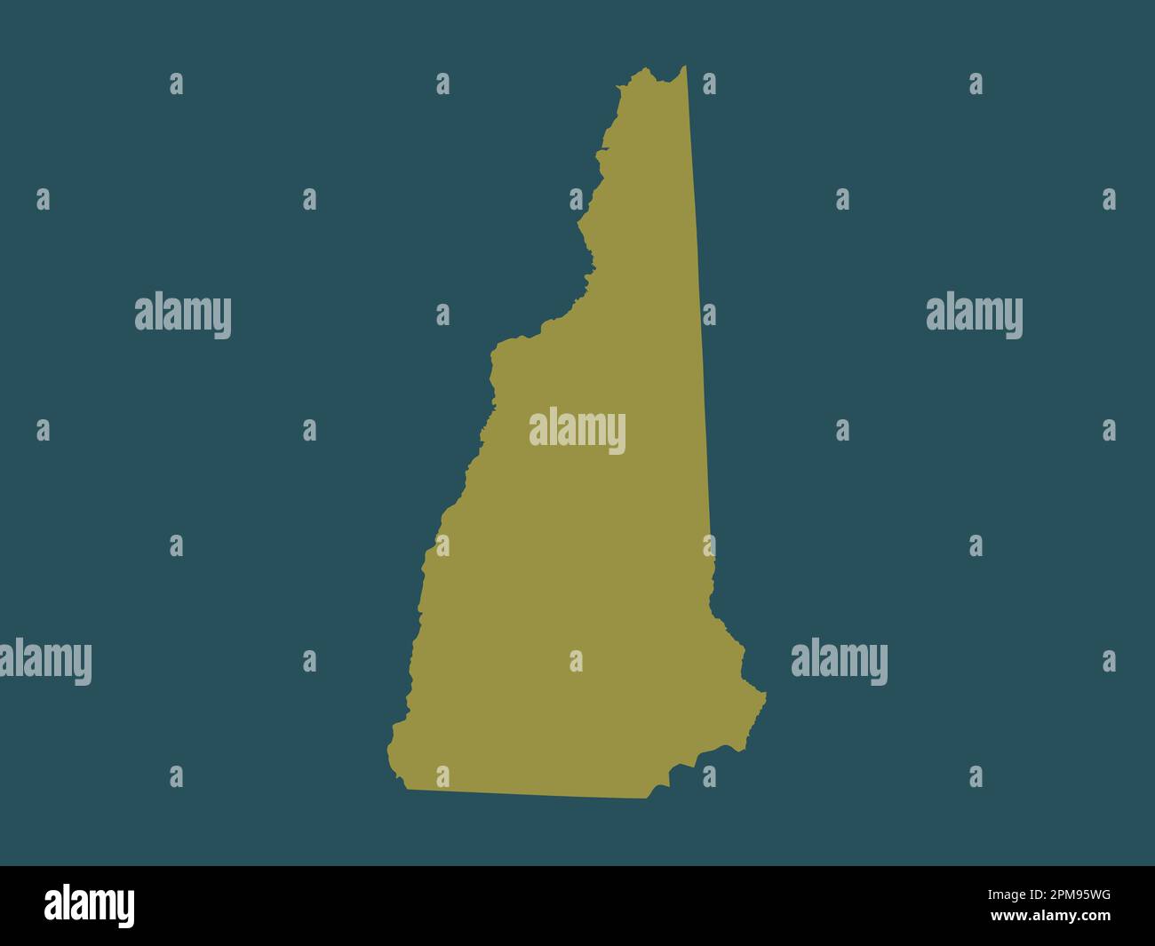 New Hampshire, state of United States of America. Solid color shape Stock Photo
