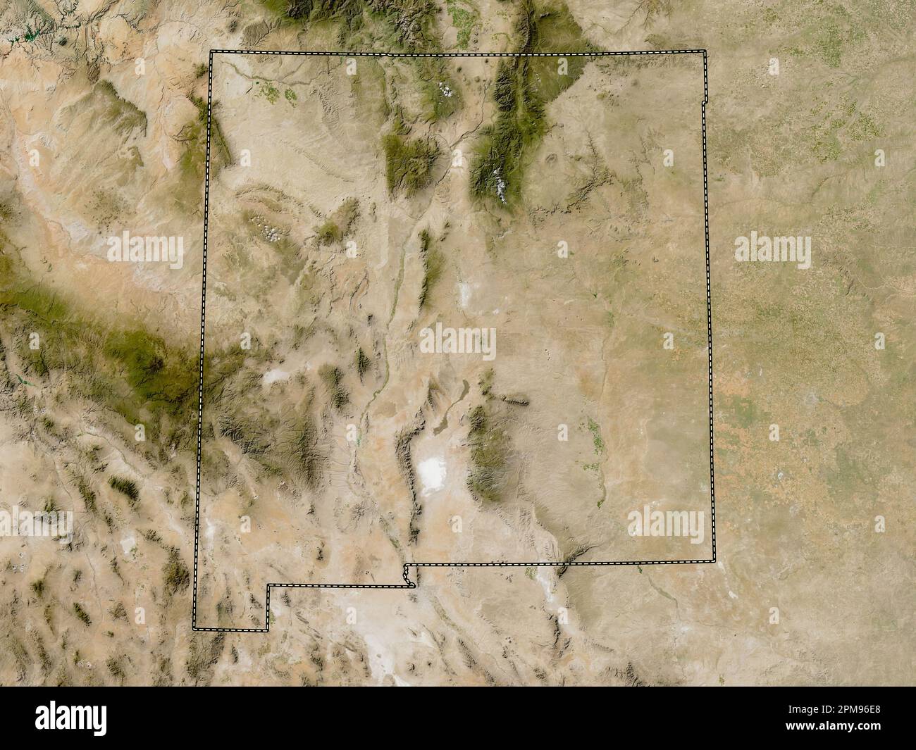 New Mexico state of United States - New Mexico State Of United States Of America Low Resolution Satellite Map 2PM96E8 