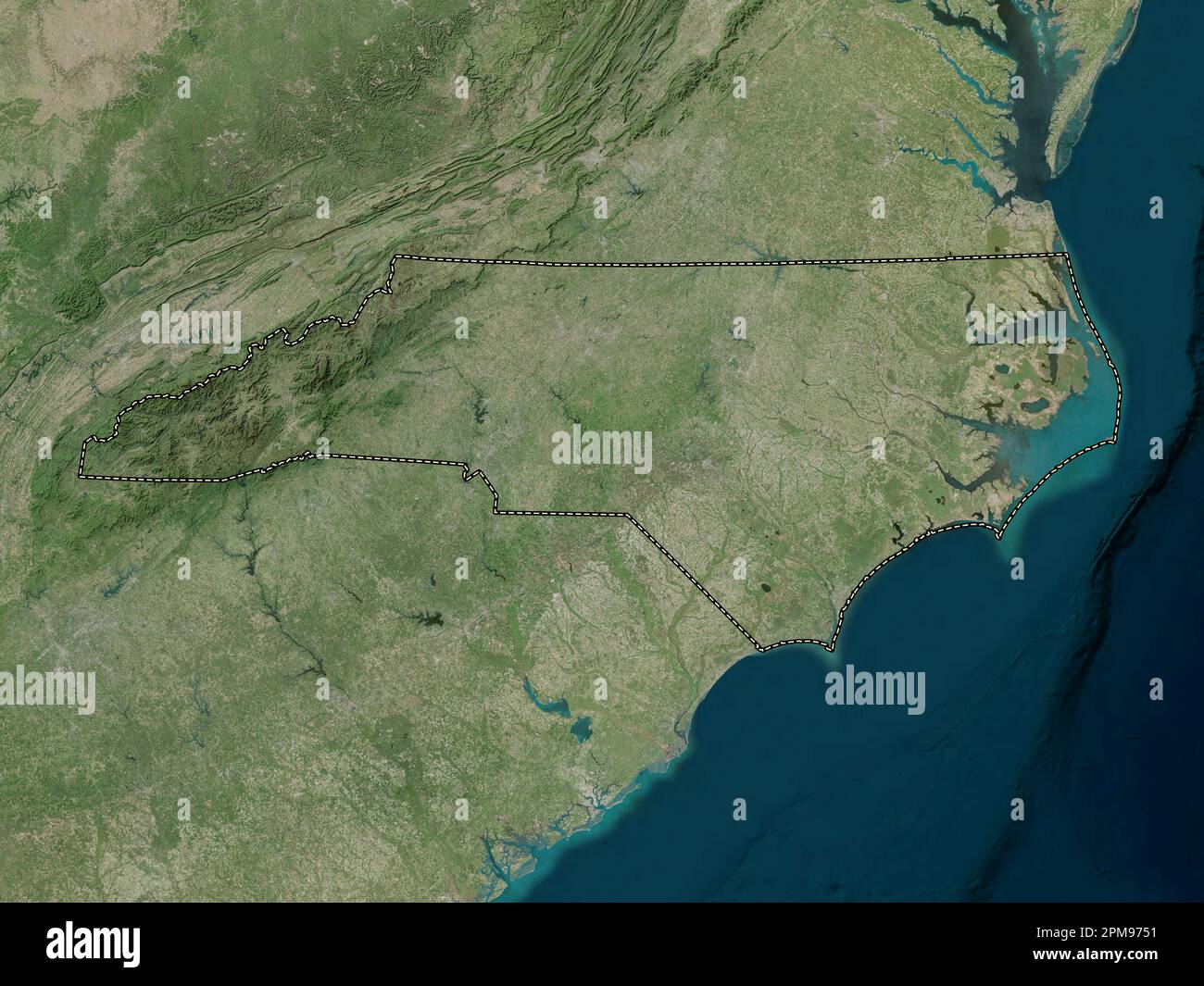 North Carolina state of United - North Carolina State Of United States Of America High Resolution Satellite Map 2PM9751 