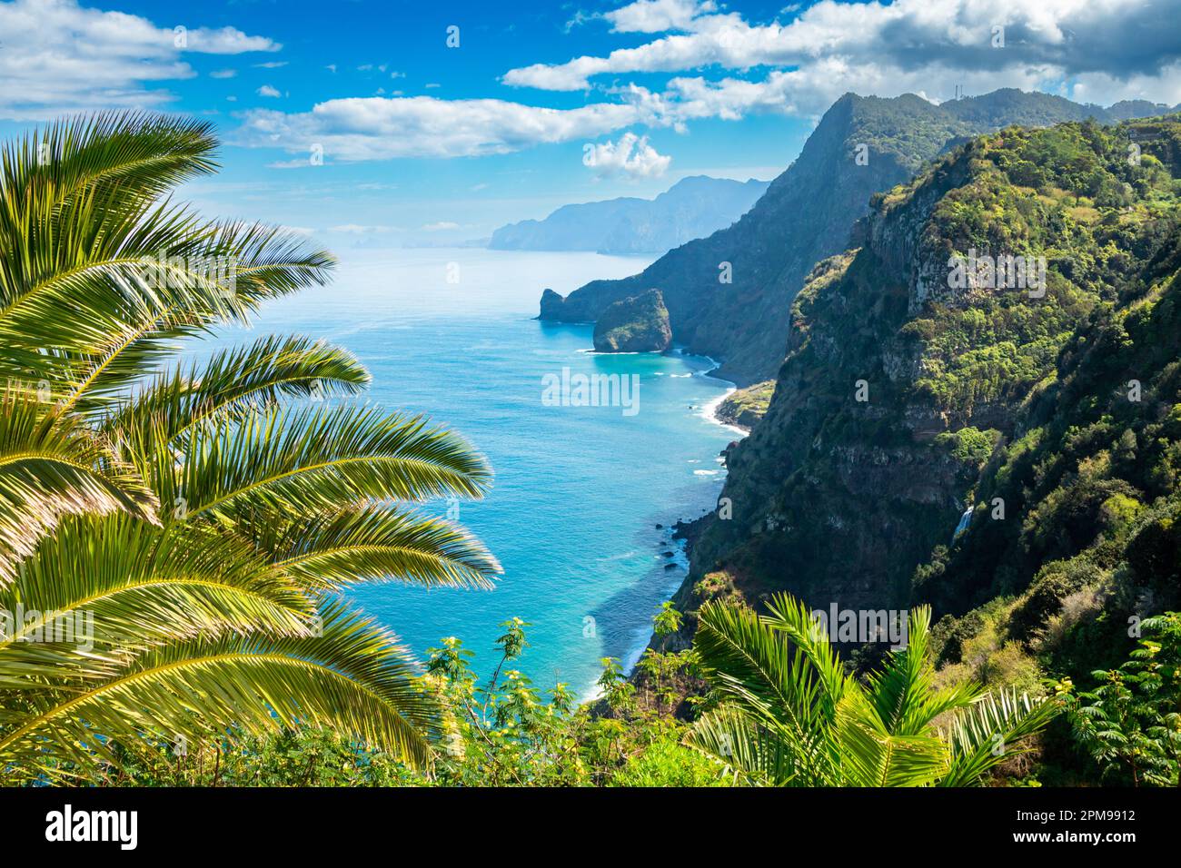 Coastal view of the north of Madeira Stock Photo