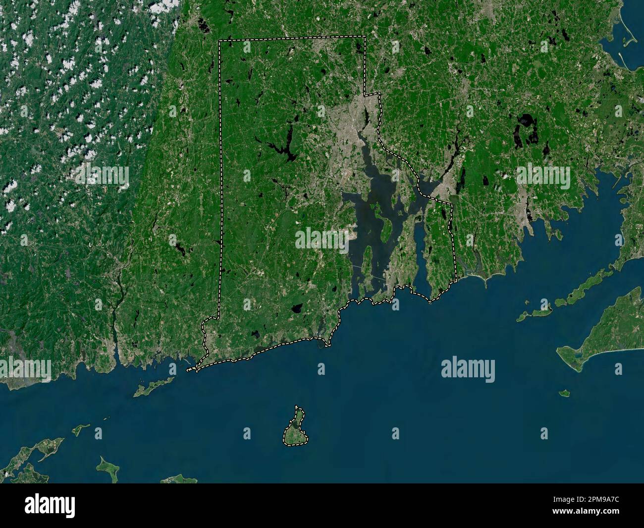 East smithfield map hi res stock - Rhode Island State Of United States Of America High Resolution Satellite Map 2PM9A7C 