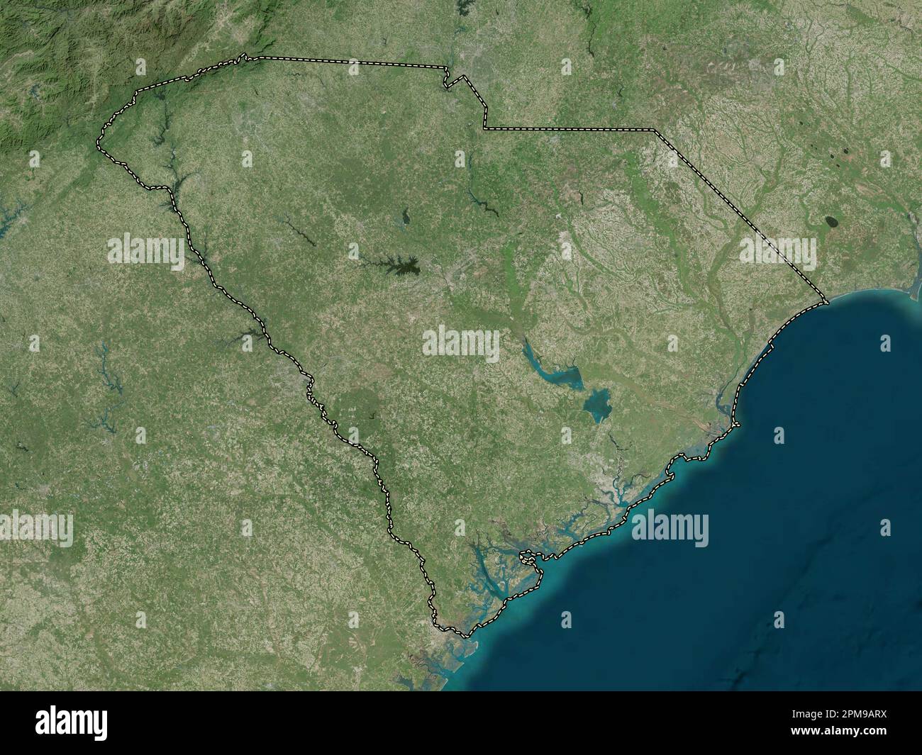 South Carolina state of United - South Carolina State Of United States Of America High Resolution Satellite Map 2PM9ARX 