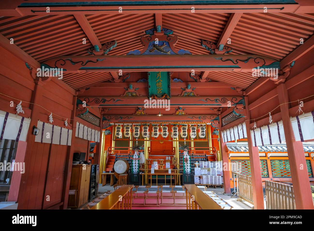 Matsuyama, Japan April 11, 2023 Isaniwa Shrine is a Shinto shrine