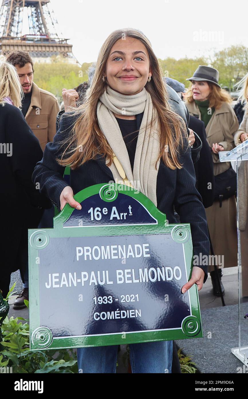 Paris, France. 12th Apr, 2023. Stella Eva Angelina Belmondo attends