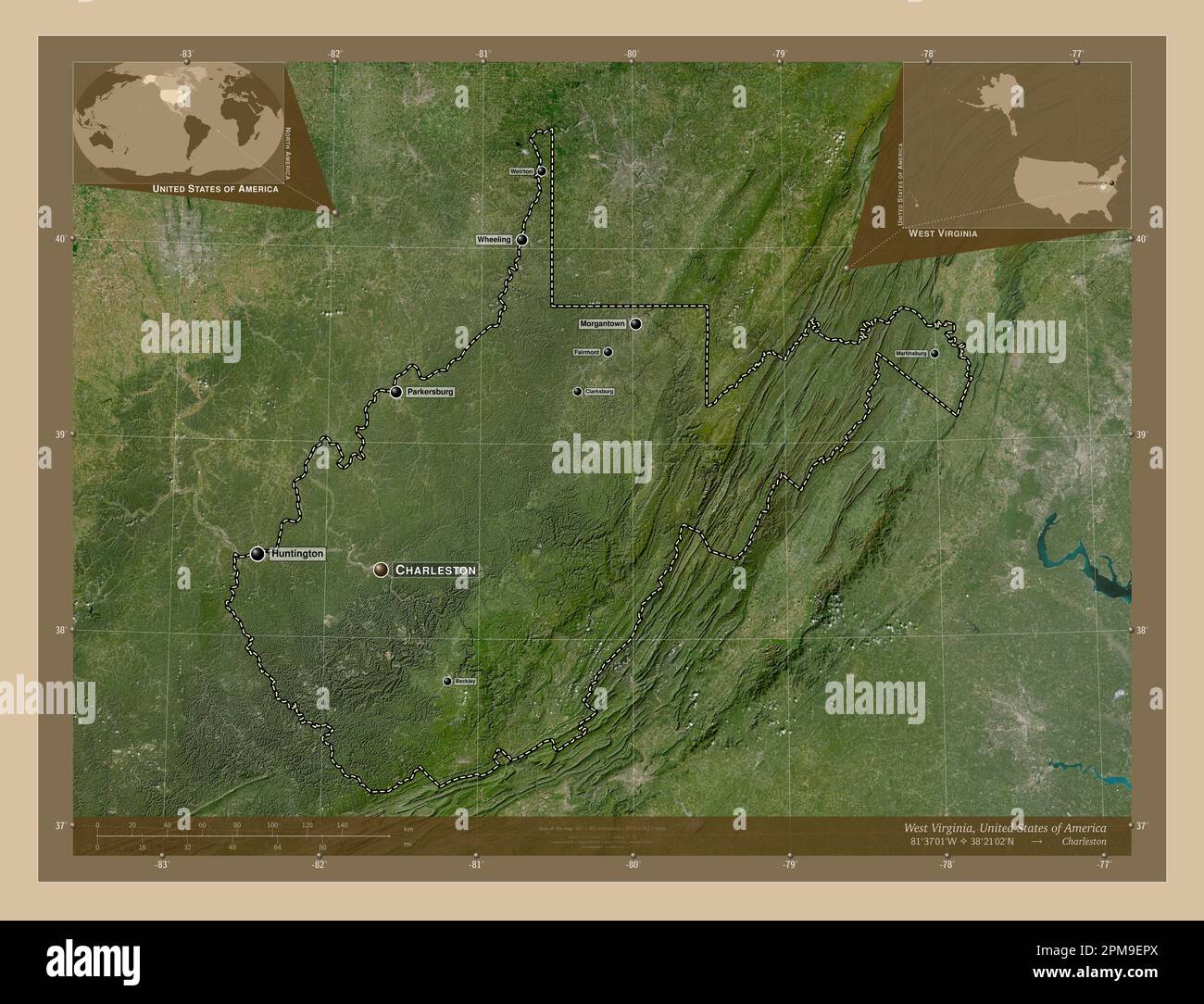 West Virginia, state of United States of America. Low resolution