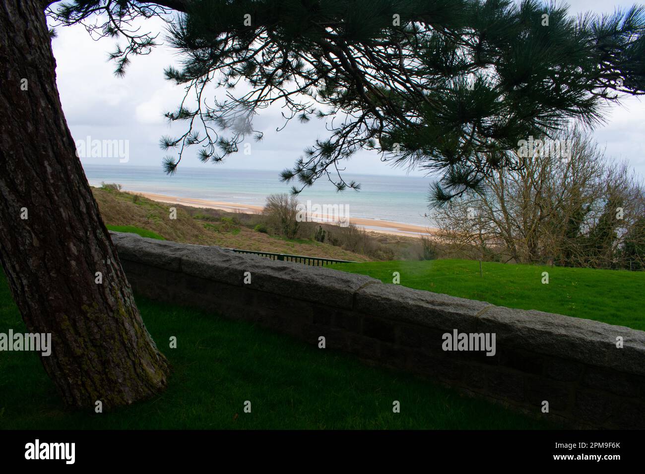 Normandy American Cemetery at Omaha beach in France Stock Photo