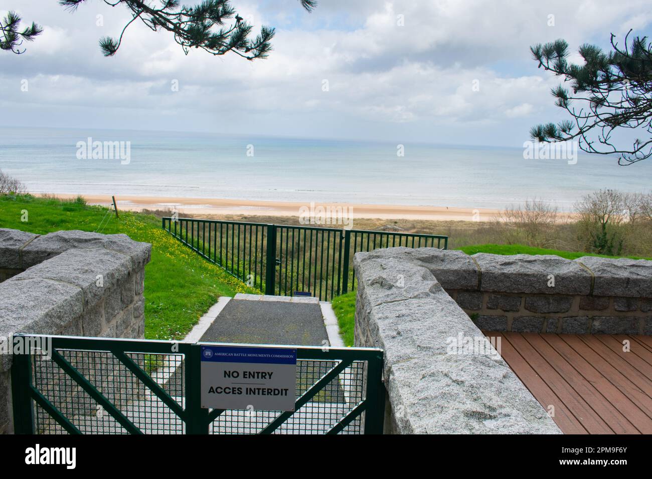 Normandy American Cemetery at Omaha beach in France Stock Photo