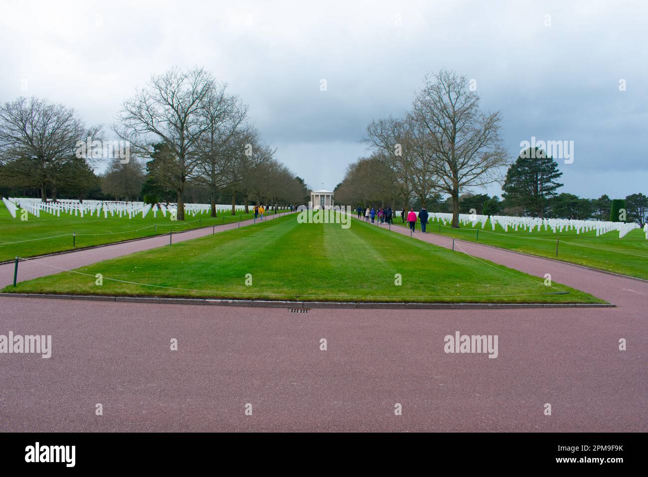 Normandy American Cemetery at Omaha beach in France Stock Photo