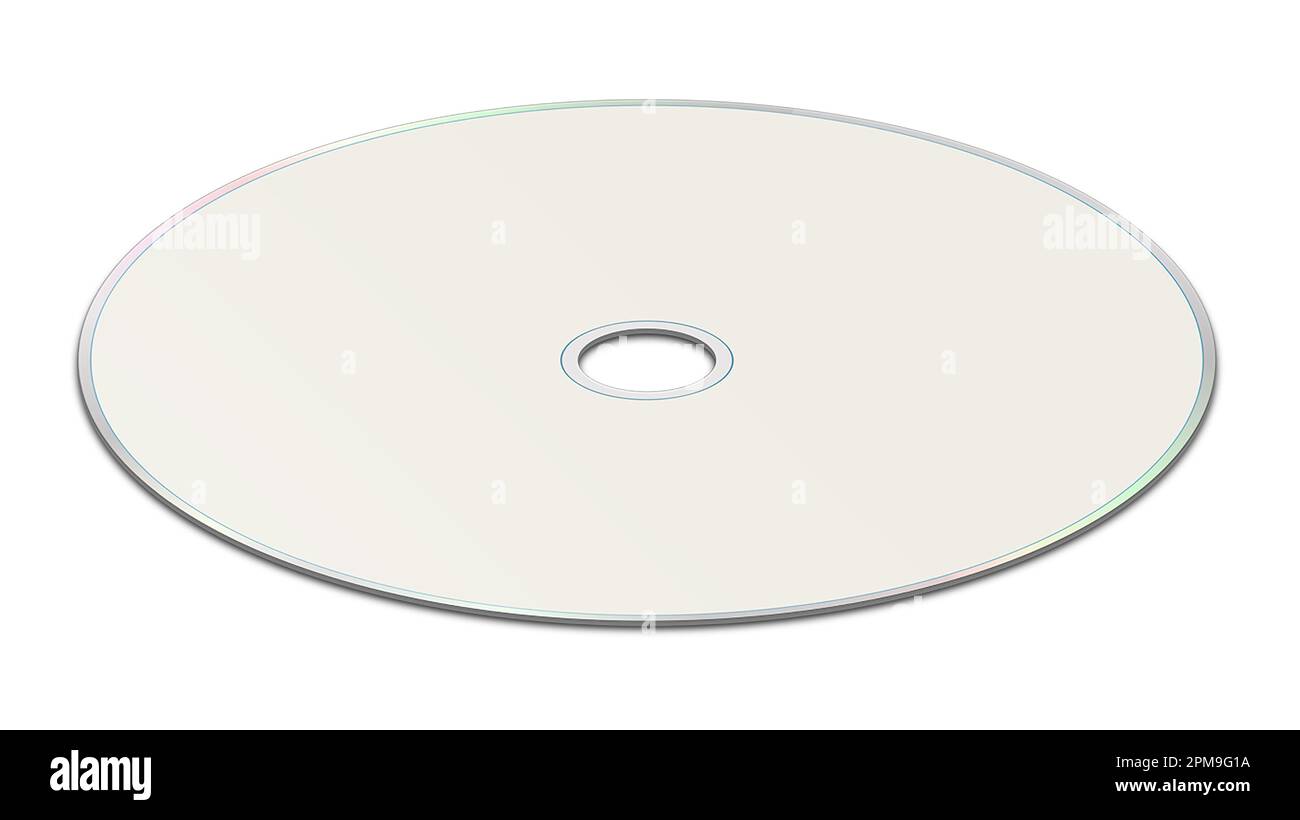 CD or DVD blank template white for presentation layouts and design. 3D ...