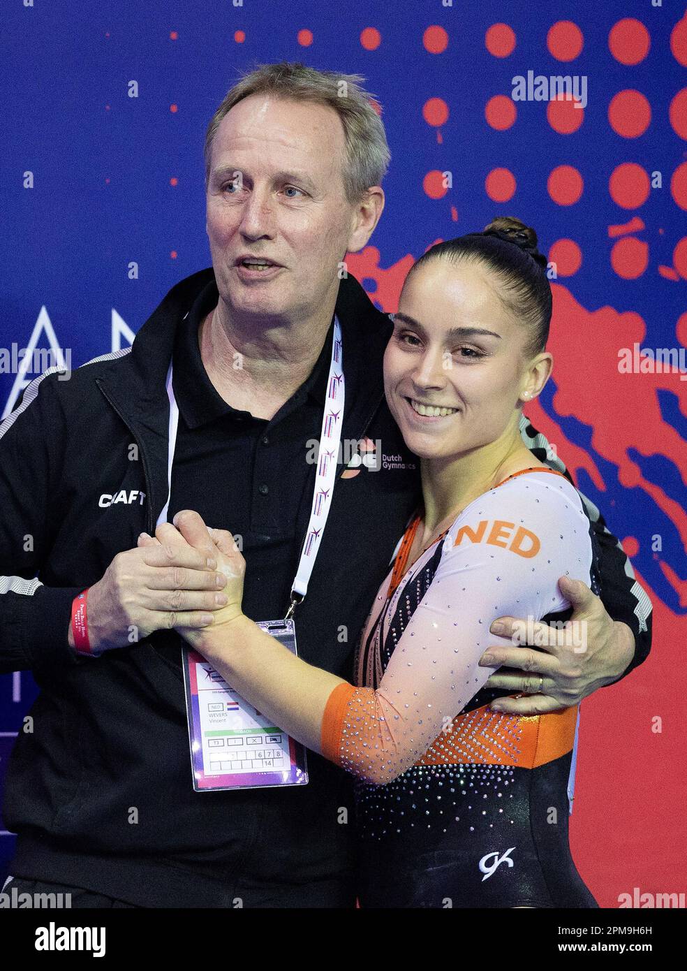 ANTALYA - Vincent Wevers and Vera van Pol in action during the  qualification of the European gymnastics championships in Turkey. ANP IRIS  VAN DEN BROEK netherlands out - belgium out Stock Photo - Alamy