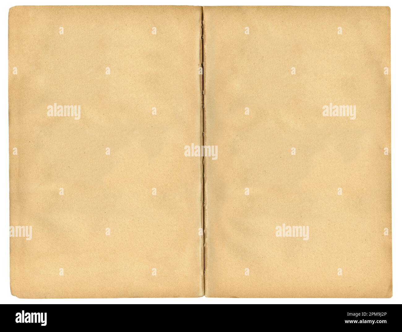 Turn of yellowed pages, old vintage open book isolated on white