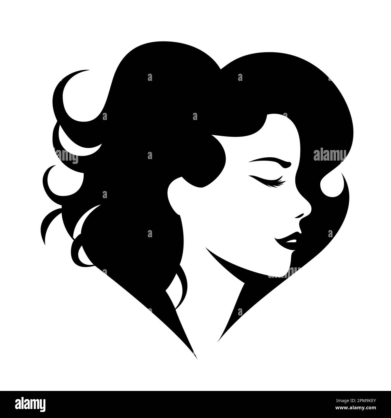 Woman Face Silhouette Vector