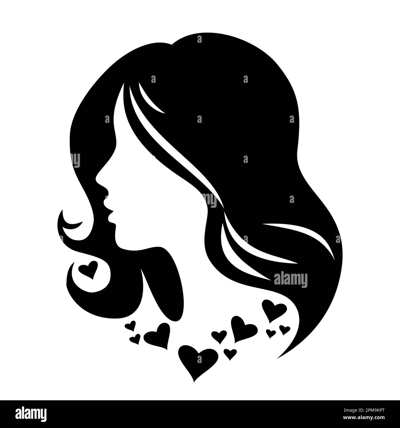 Woman face silhouette. Vector Illustration Stock Vector Image & Art - Alamy